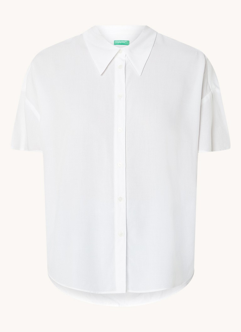 Benetton  Blouse met kraag en stretch