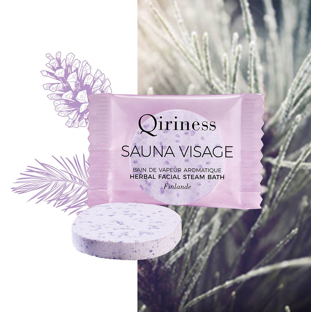 QIRINESS Reinigung Sauna Visage - Brausetablette für ein Gesichtsdampfbad