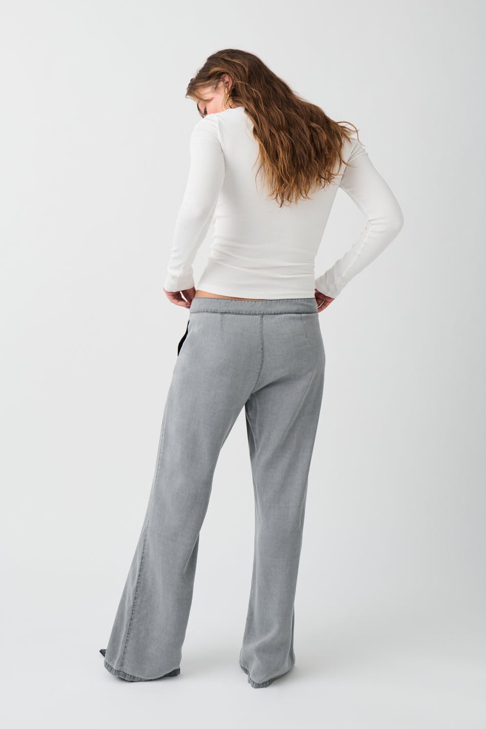 Fluid flare trousers