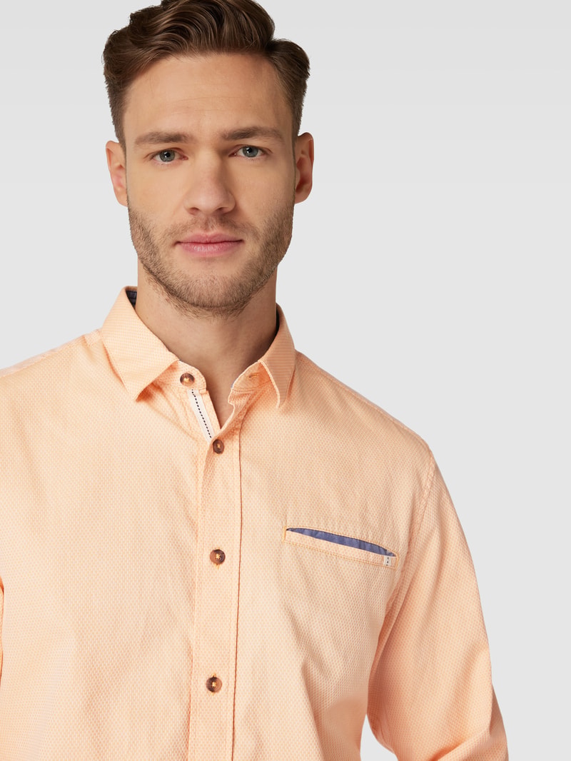 Regular Fit Freizeithemd mit Kentkragen in orange