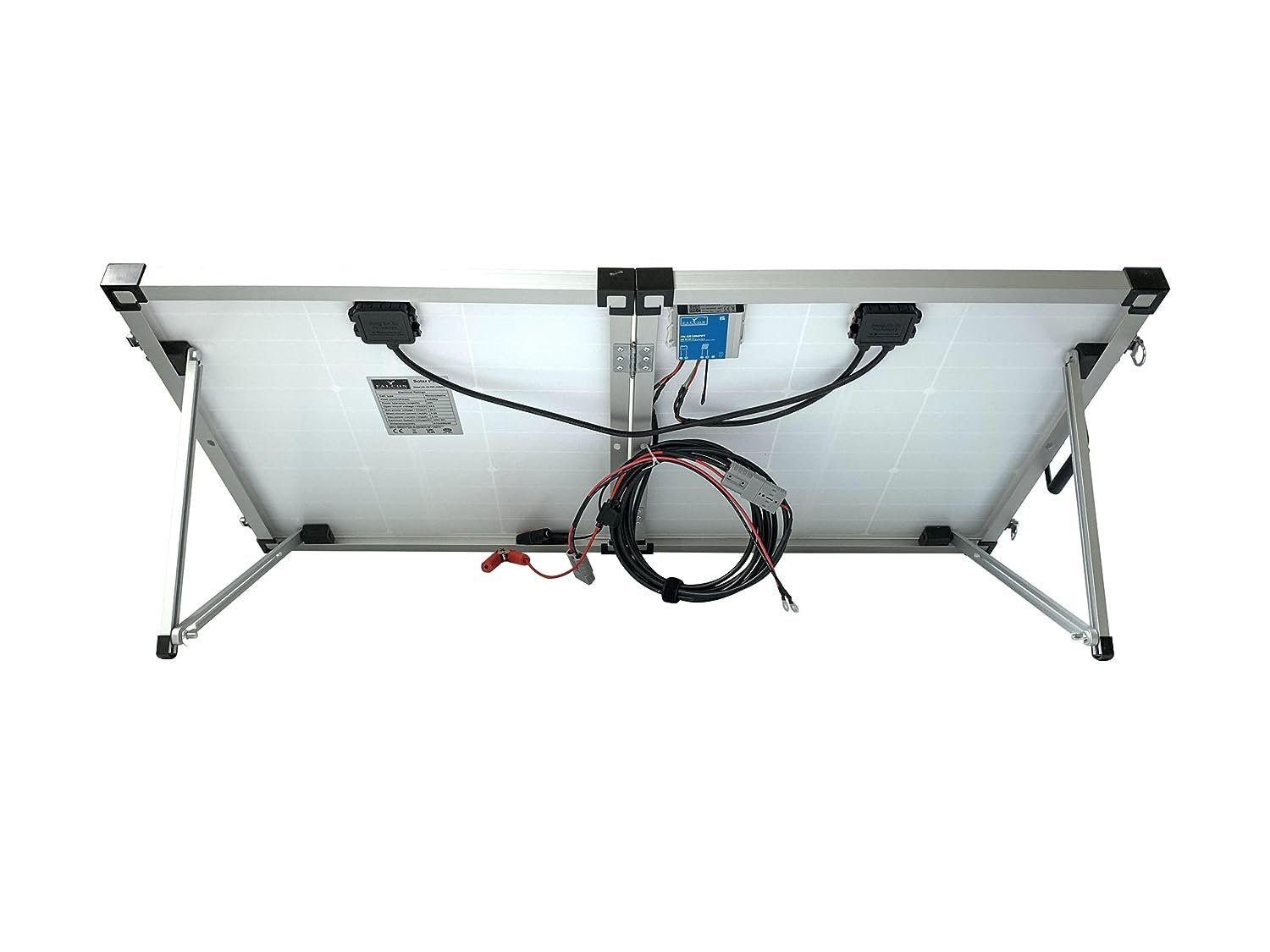 Falcon Solaranlage Falcon 130W Solarmodul faltbar mit Bluetooth MPPT-Regler Monokristalli