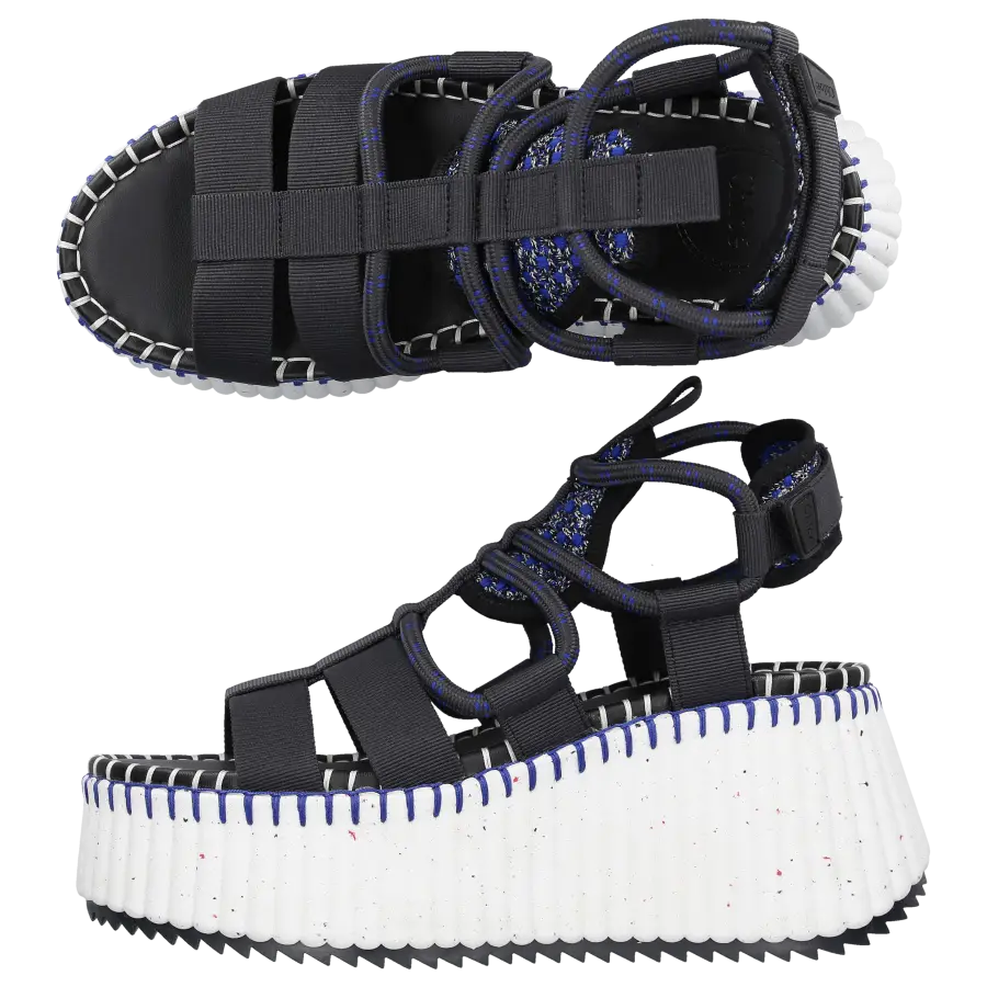 Chloé - Sandalen NAMA Baumwolle - schwarz
