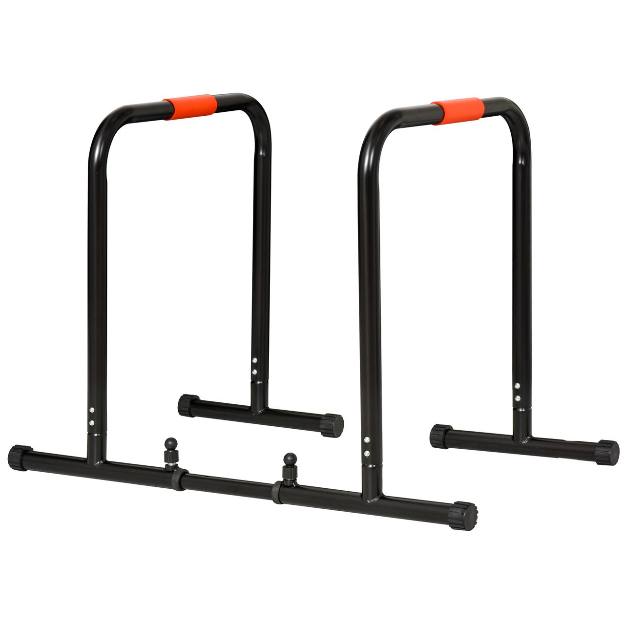 HOMCOM Dip Barren Fitness Parallettes Push Up Dip Station Einstellbar Stahl