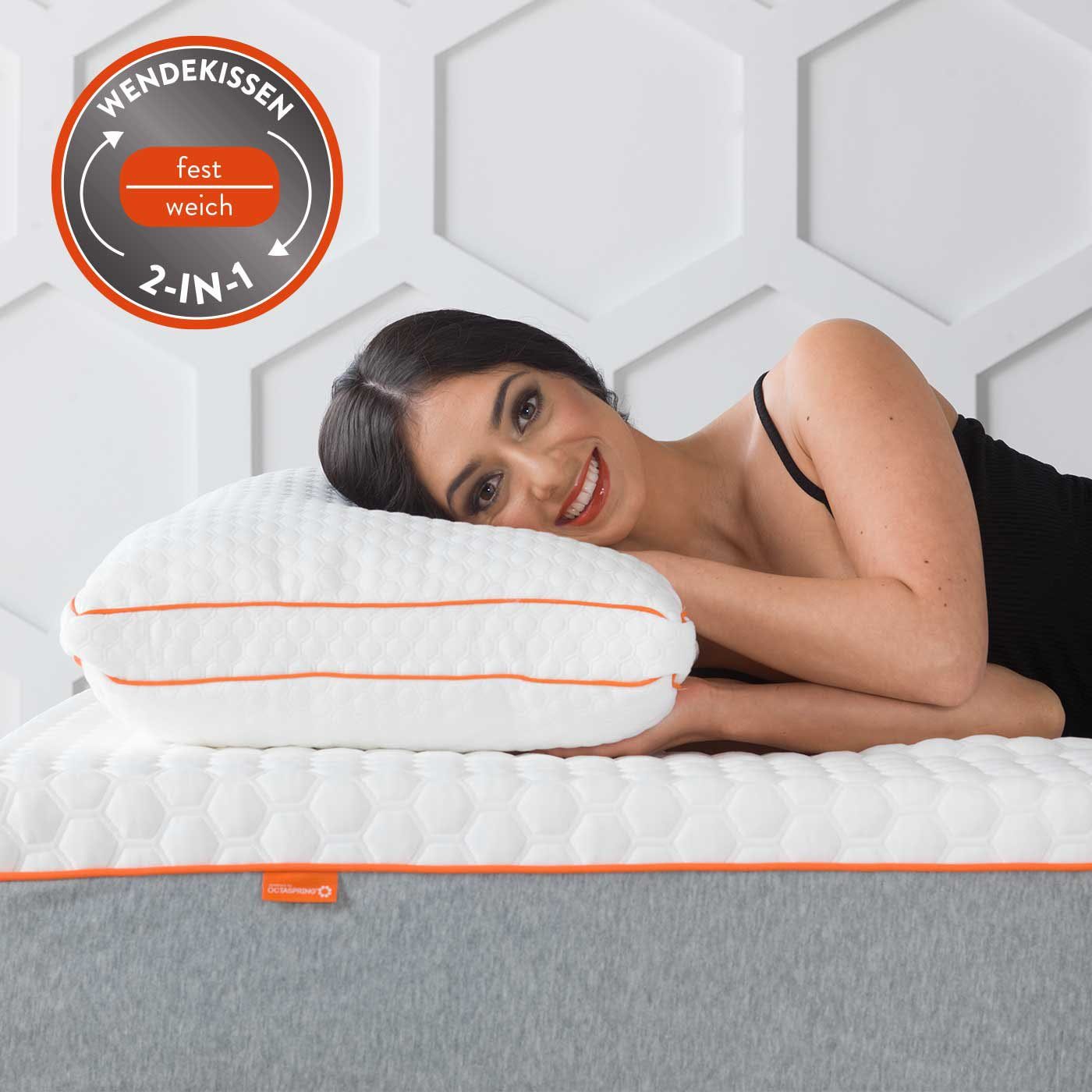 3-Kammer-Kopfkissen Mehrkammerkissen, OCTAsleep, Schaumkern