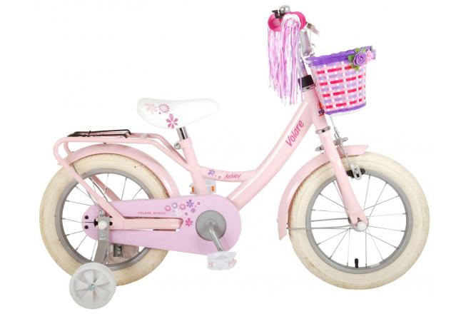 Volare Ashley Kinderfahrrad - Mädchen - 14 Zoll - Rosa - 95% zusammengebaut