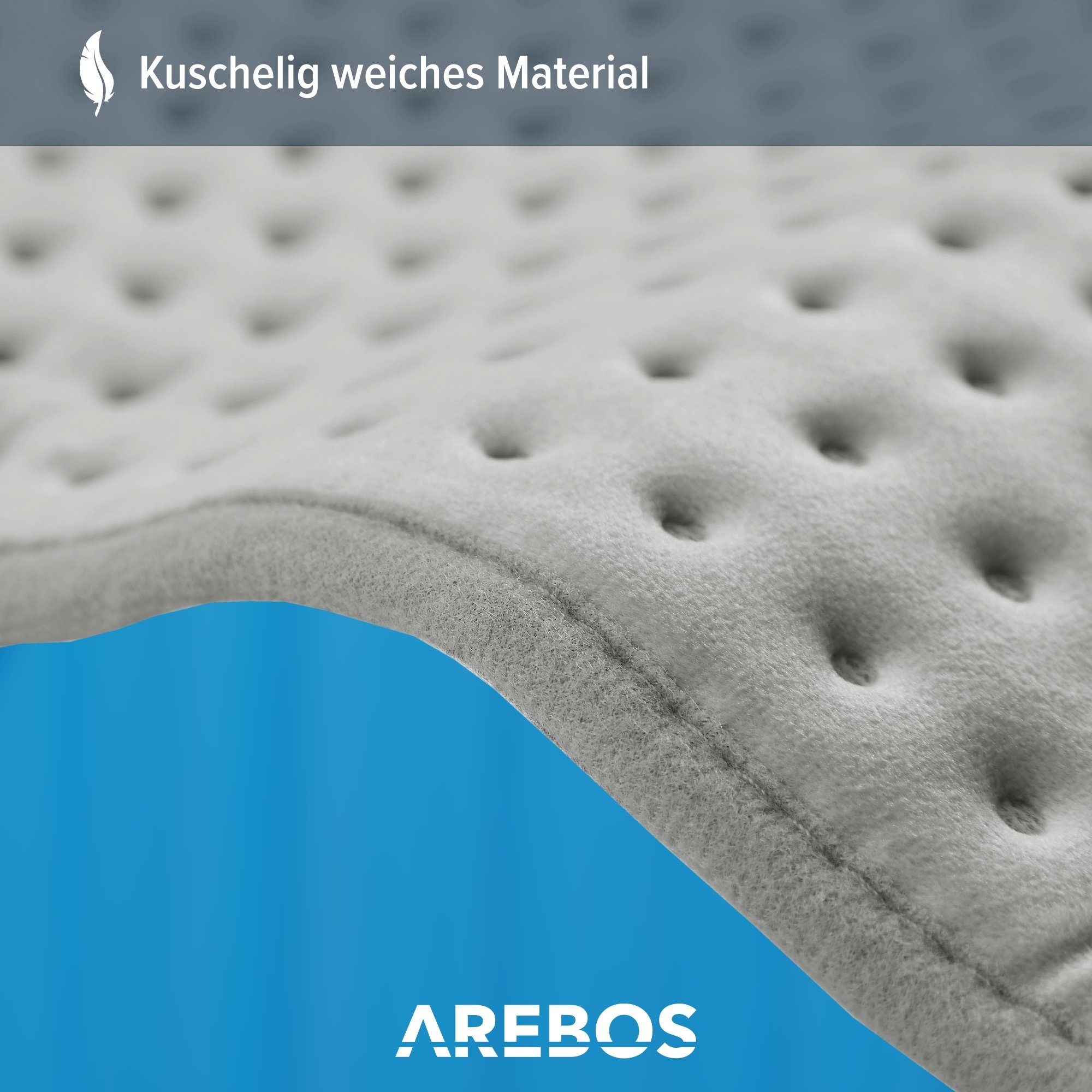 Arebos Heizkissen Wärmekissen, Schulter, Rückenheizung, 3 Grössen, Grau, Stück, Inkl. praktischer Aufbewahrungstasche
