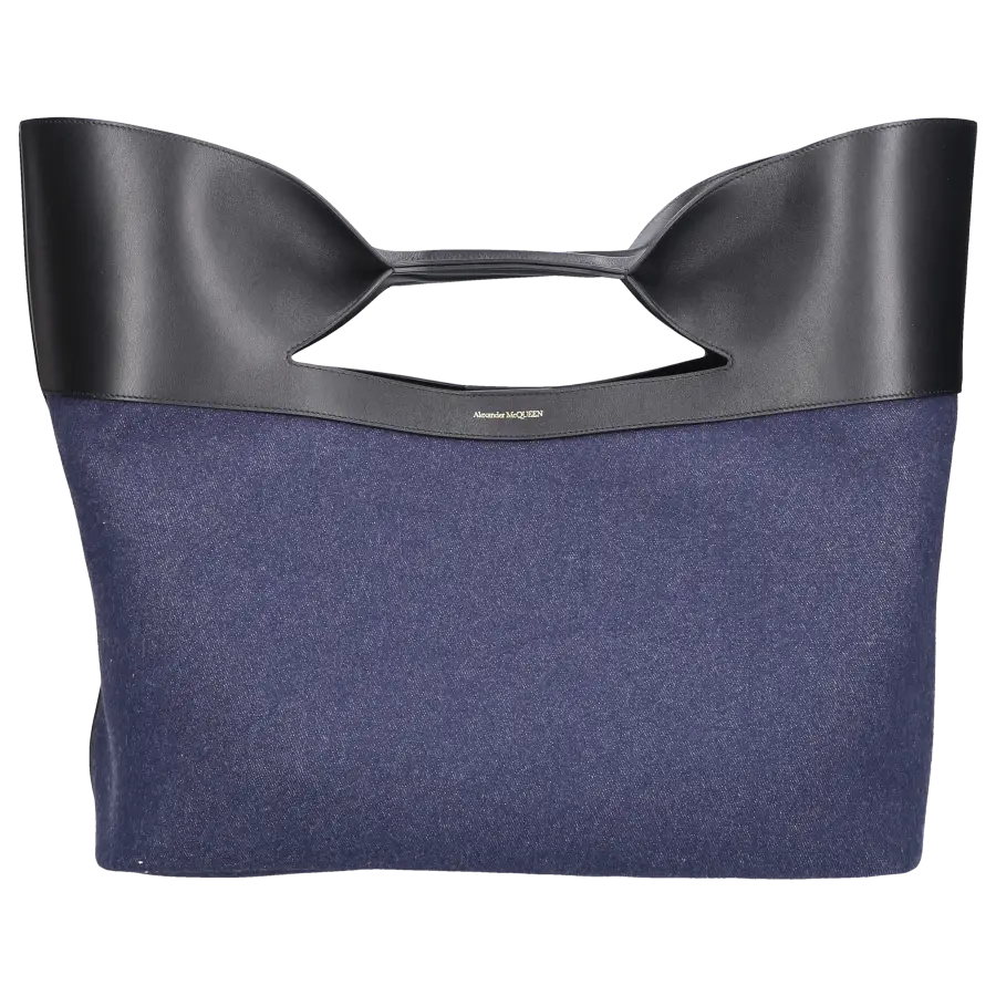 Alexander McQueen - Shopper THE BOW Canvas - blau