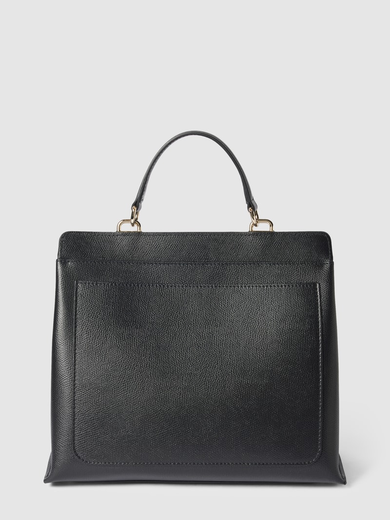 Handtasche mit Streifen-Strukturmuster in schwarz