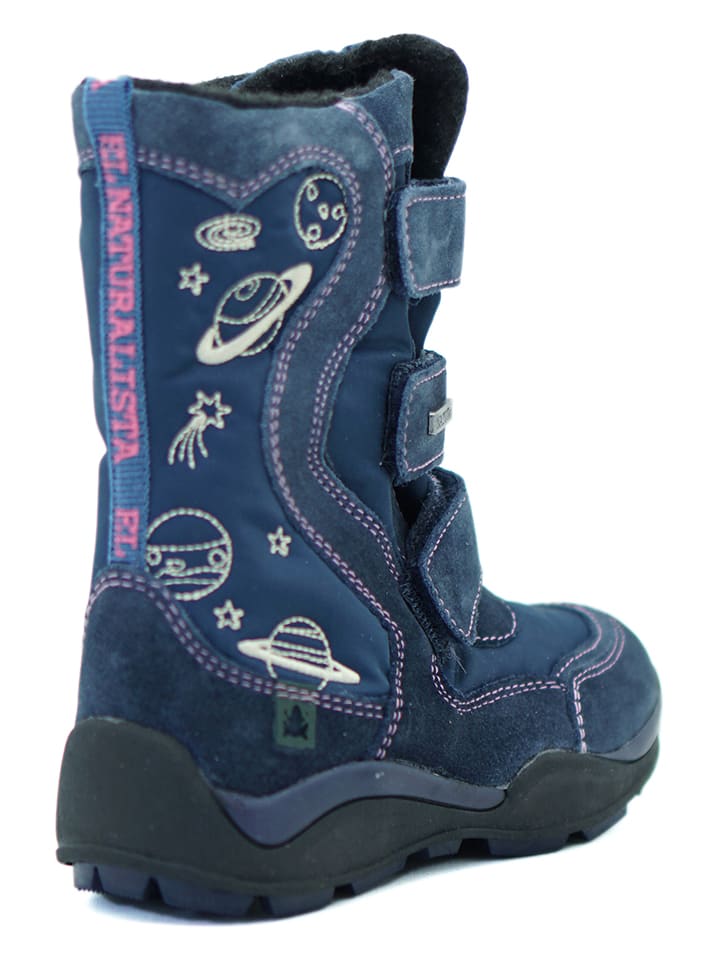 El Naturalista Leder-Winterboots in Blau günstig kaufen