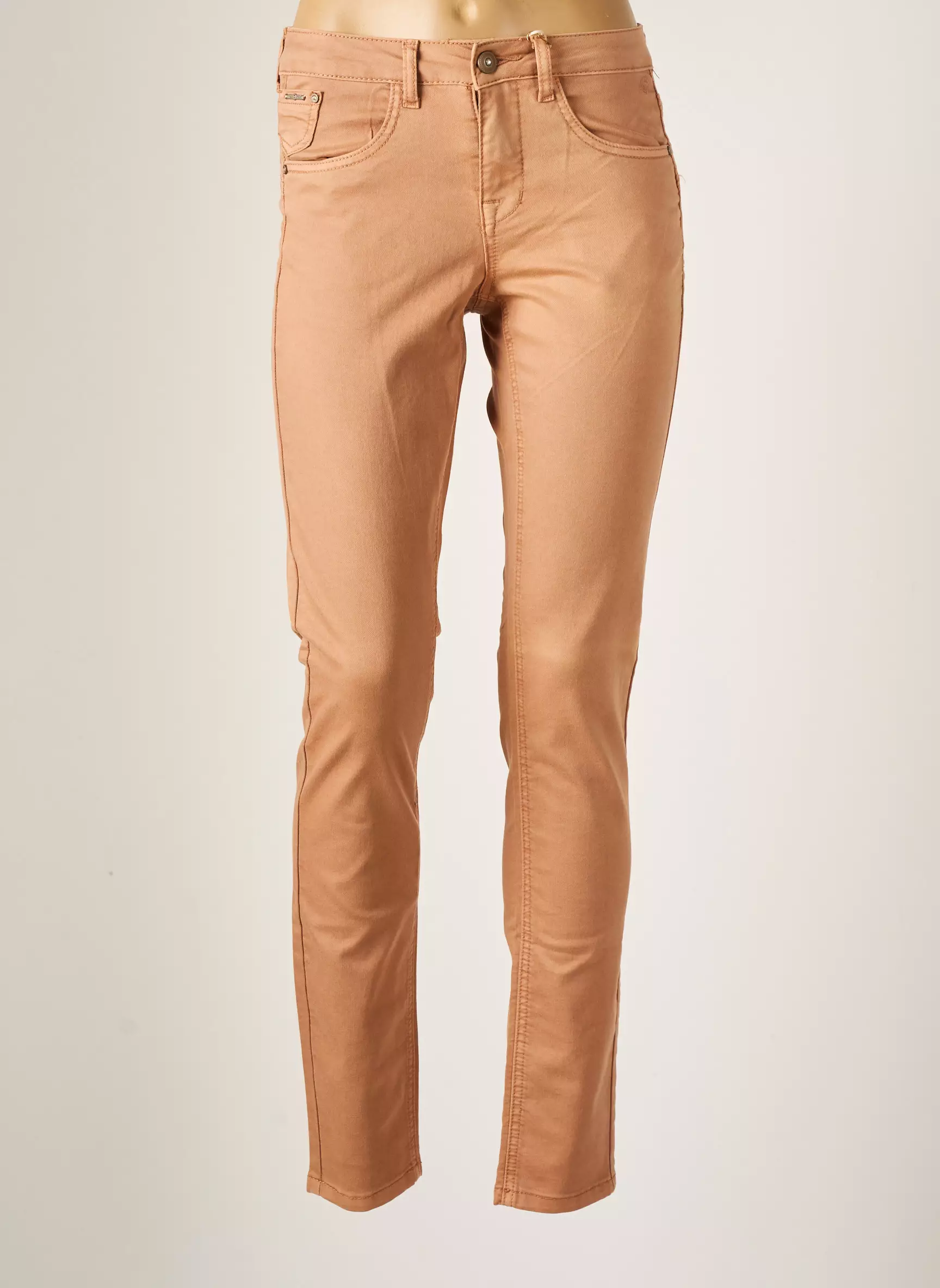 Cream Pantalons Slim Femme couleur rose