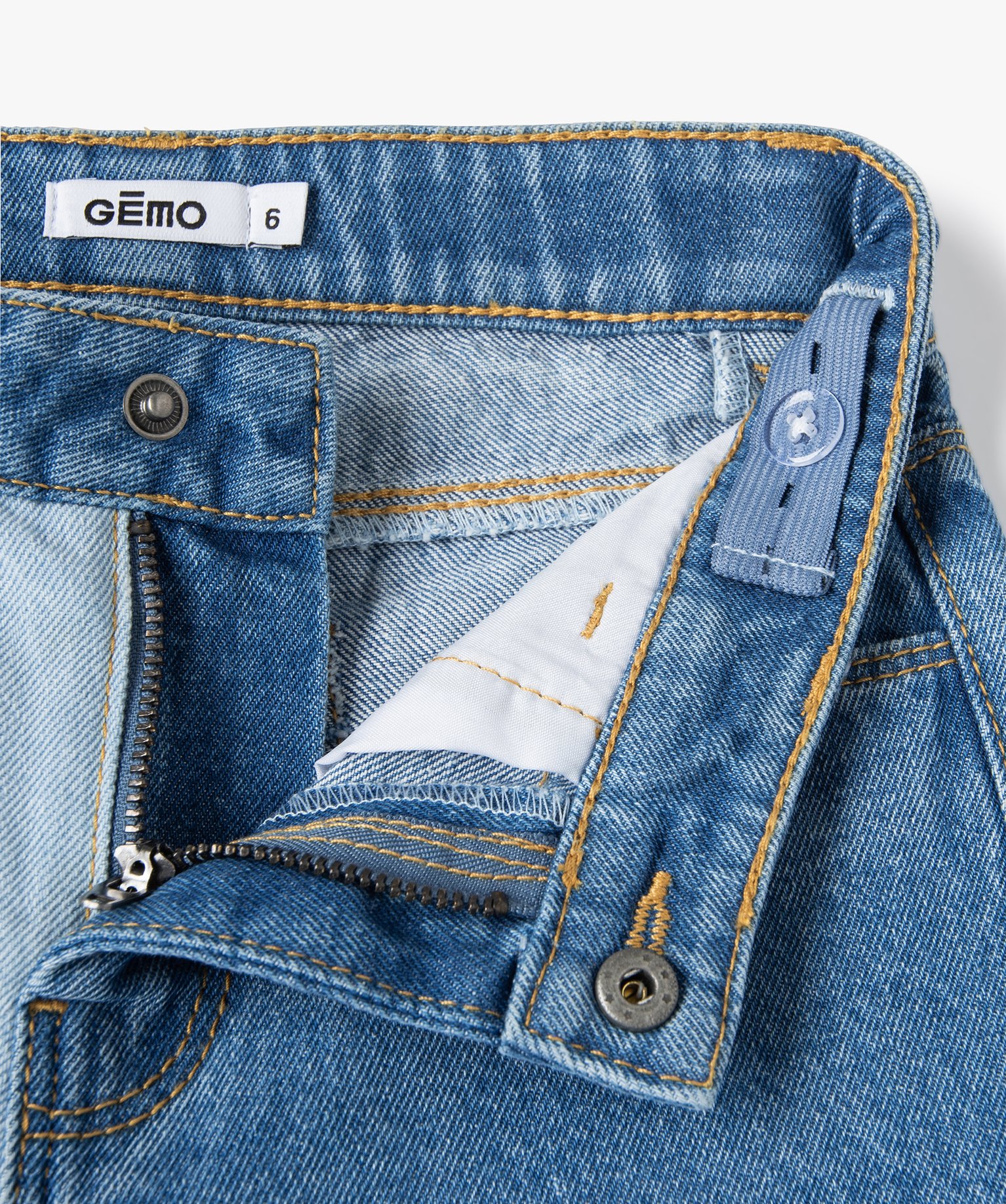 Short en jean fille bicolore stone | GEMO