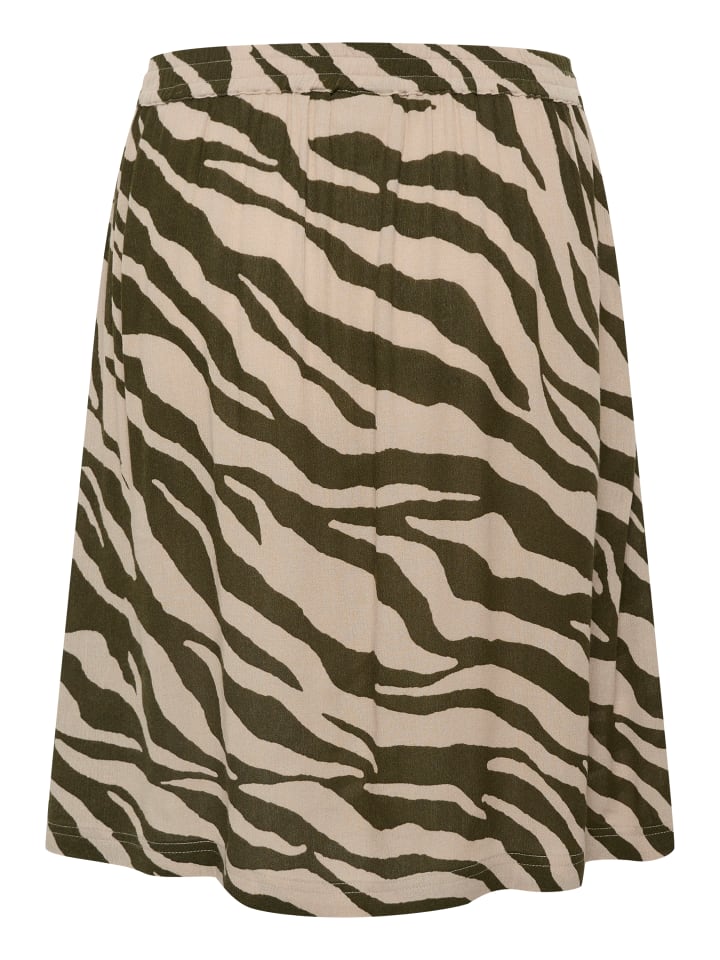 Kaffe Rock KAmarita in Sand/Green Animal Print günstig kaufen