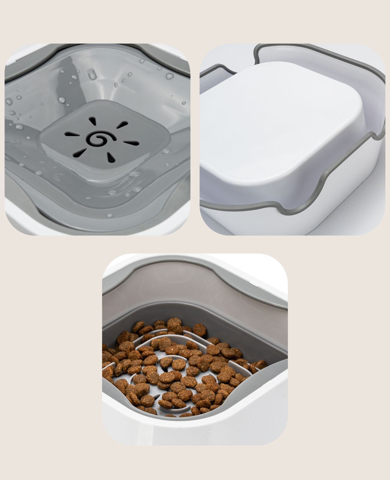Lionto Futternäpfe Lionto Antischlabbernapf, 22,5 x 22,5 x 8cm