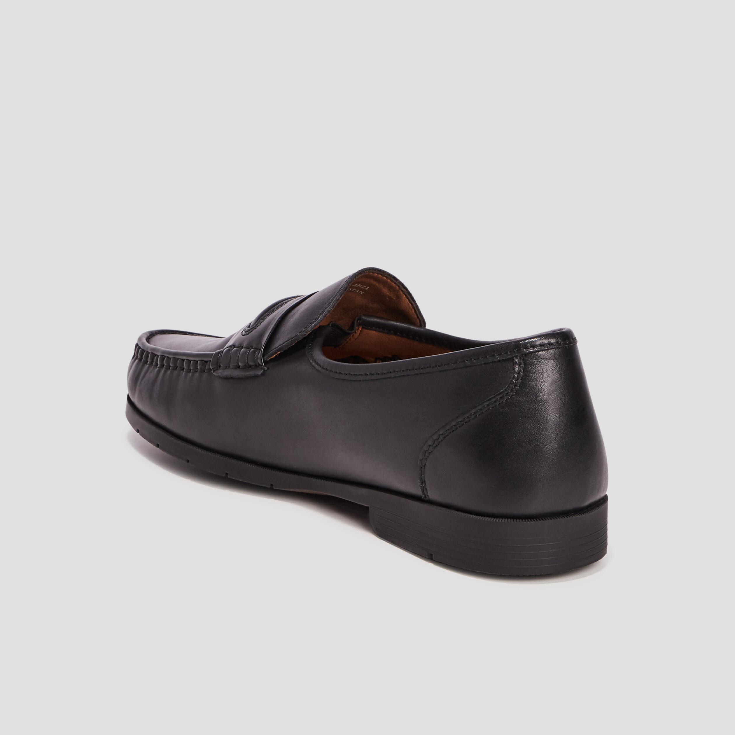 Mocassins en cuir noir homme | La Halle