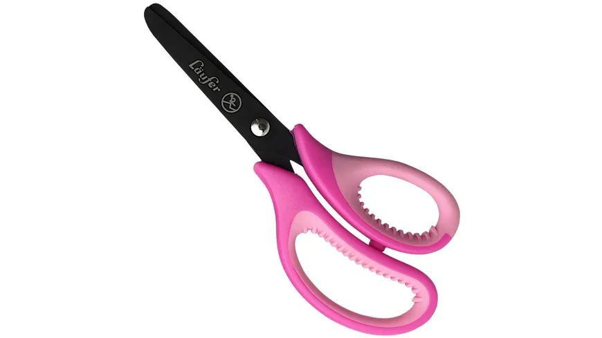 Läufer Bastelschere 13cm rund mit weichem Komfortgriff pink/rosa pink/rosa