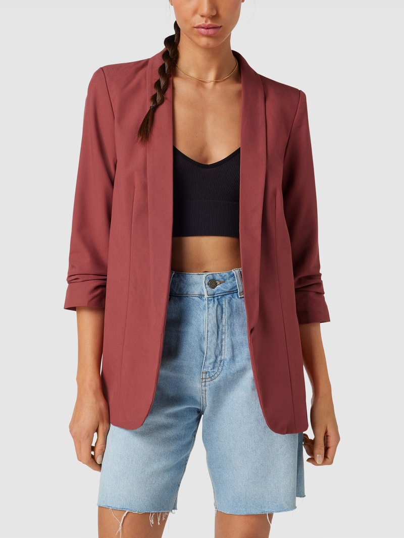 Blazer mit Schalkragen in dunkelrot