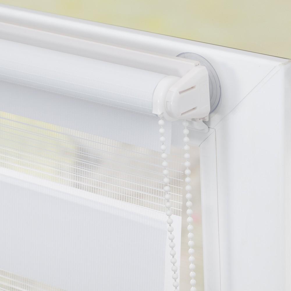 Lichtblick Duo-Rollo Haftfix, ohne Bohren, blickdicht Weiß, 90 cm x 150 cm (B x L)