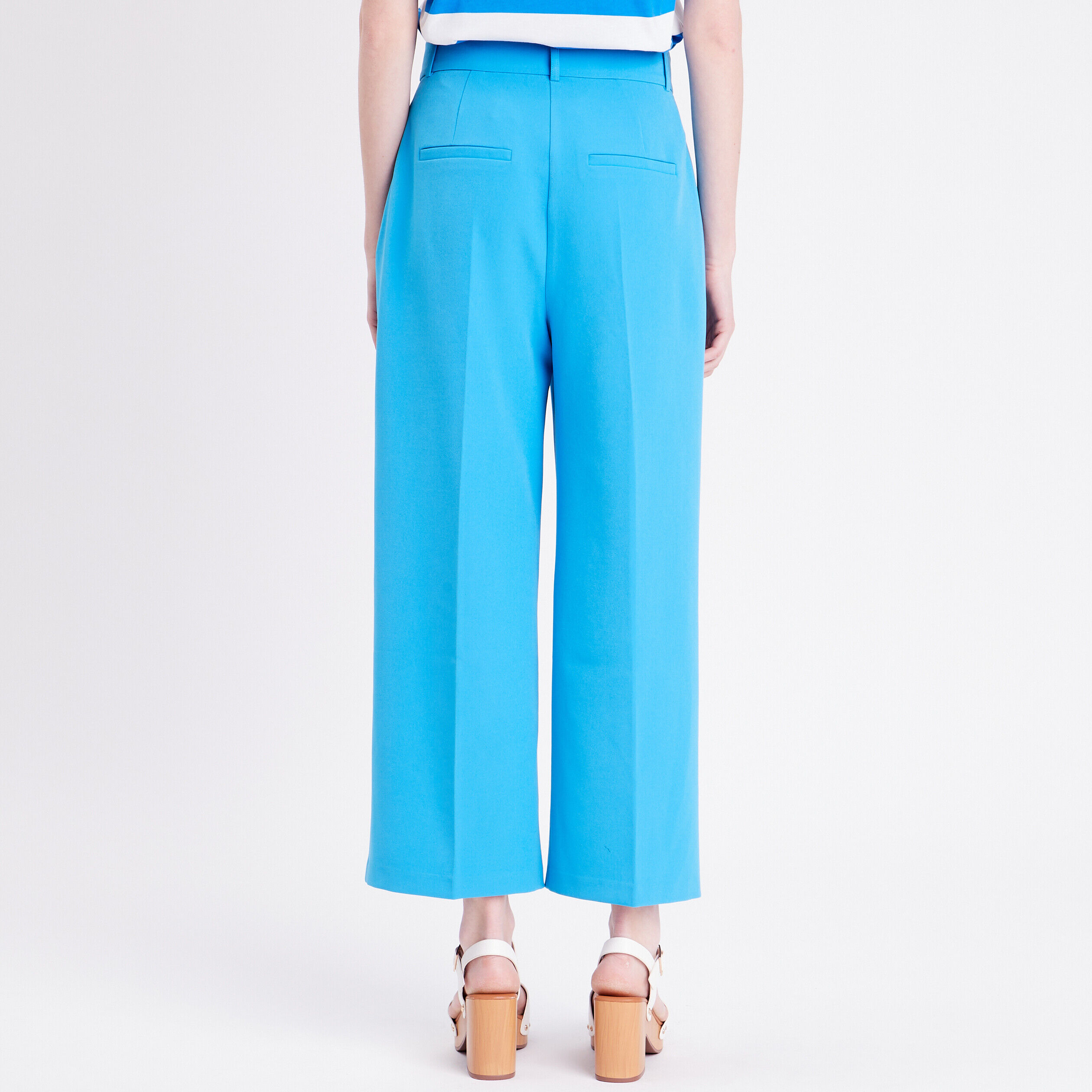Pantalon city large bleu femme | Cache Cache