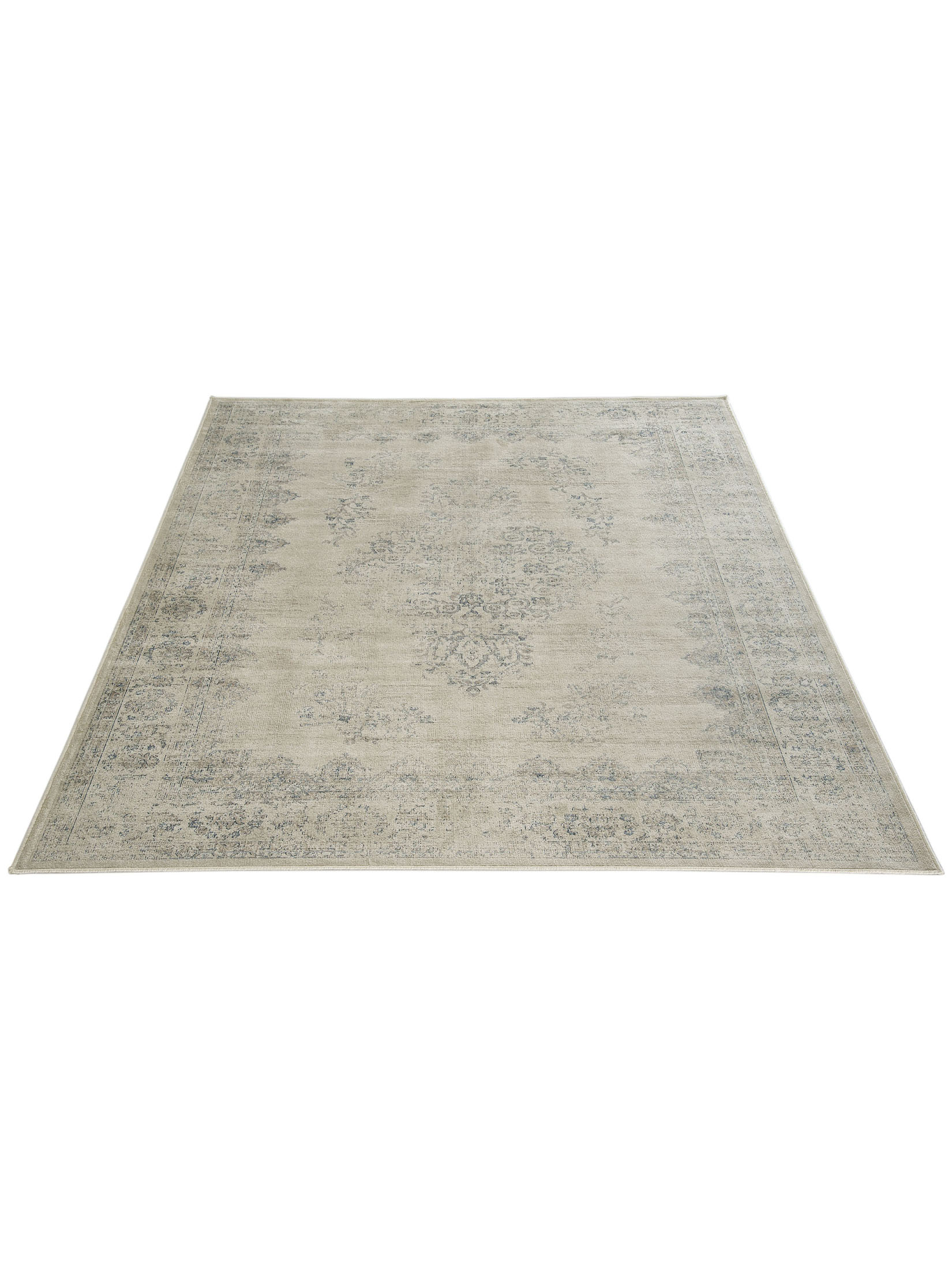 Masuri Vintage-Teppich, Creme/Blau