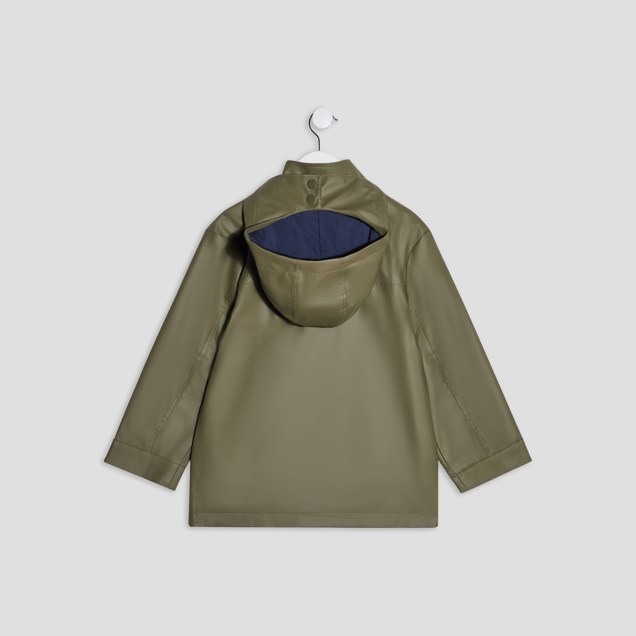 Blouson droit à capuche vert kaki garçon | La Halle