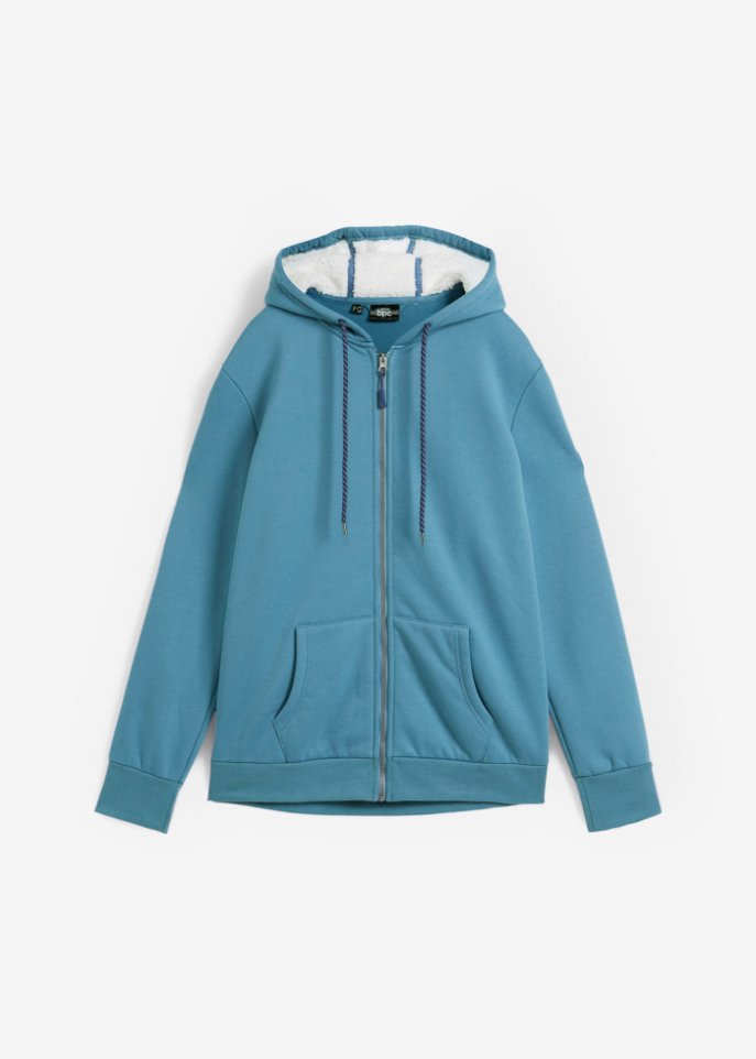 Sweatjacke mit Teddyfleece