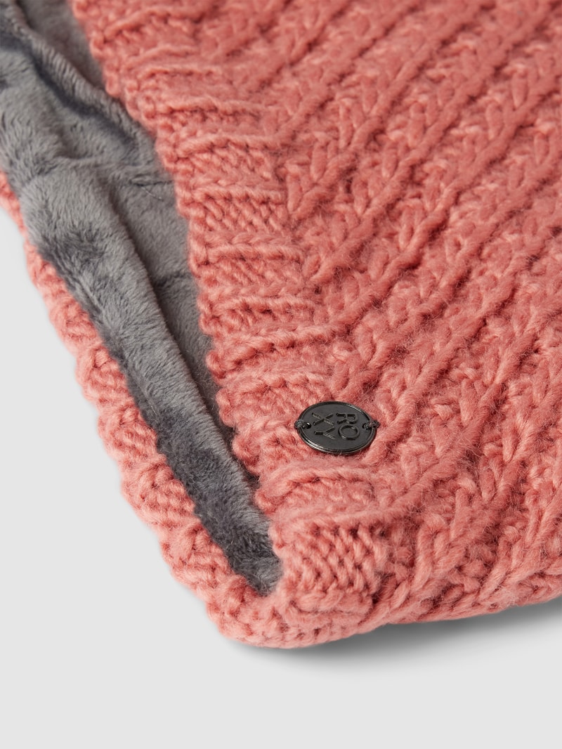 Schal mit Label-Detail in rosa meliert