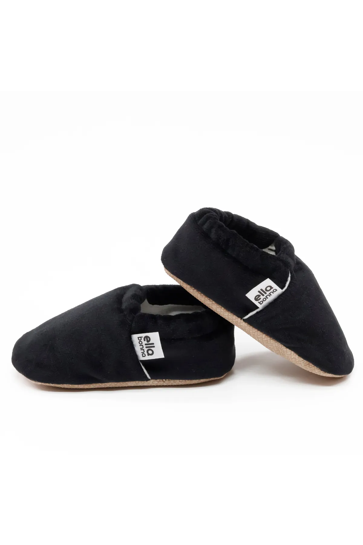 Ella Bonna  Rutschfeste Sohle, Samt-Babyschuhe, Hausschuh-Hausschuhe, Kindergarten-Schuhschuhe, Schwarz