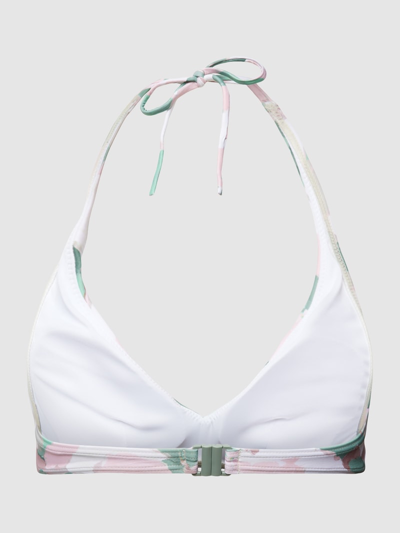 Bikini-Oberteil mit Allover-Muster Modell 'ELIA' in lindgrün meliert