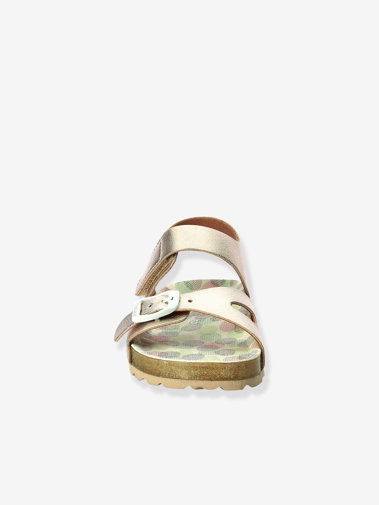 Sandales fille Sunkro Sokick KICKERS® or pois imprime