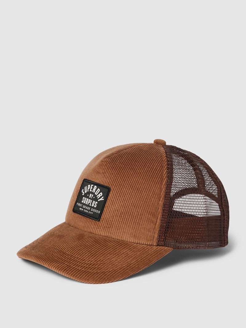 Cap mit Label-Patch Modell 'VINTAGE' in camel