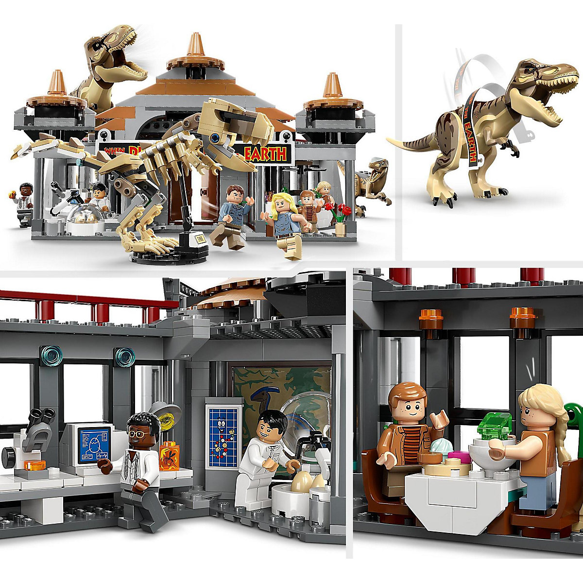 LEGO® Jurassic World 76961 Angriff des T. rex und des Raptors aufs Besucherzentrum