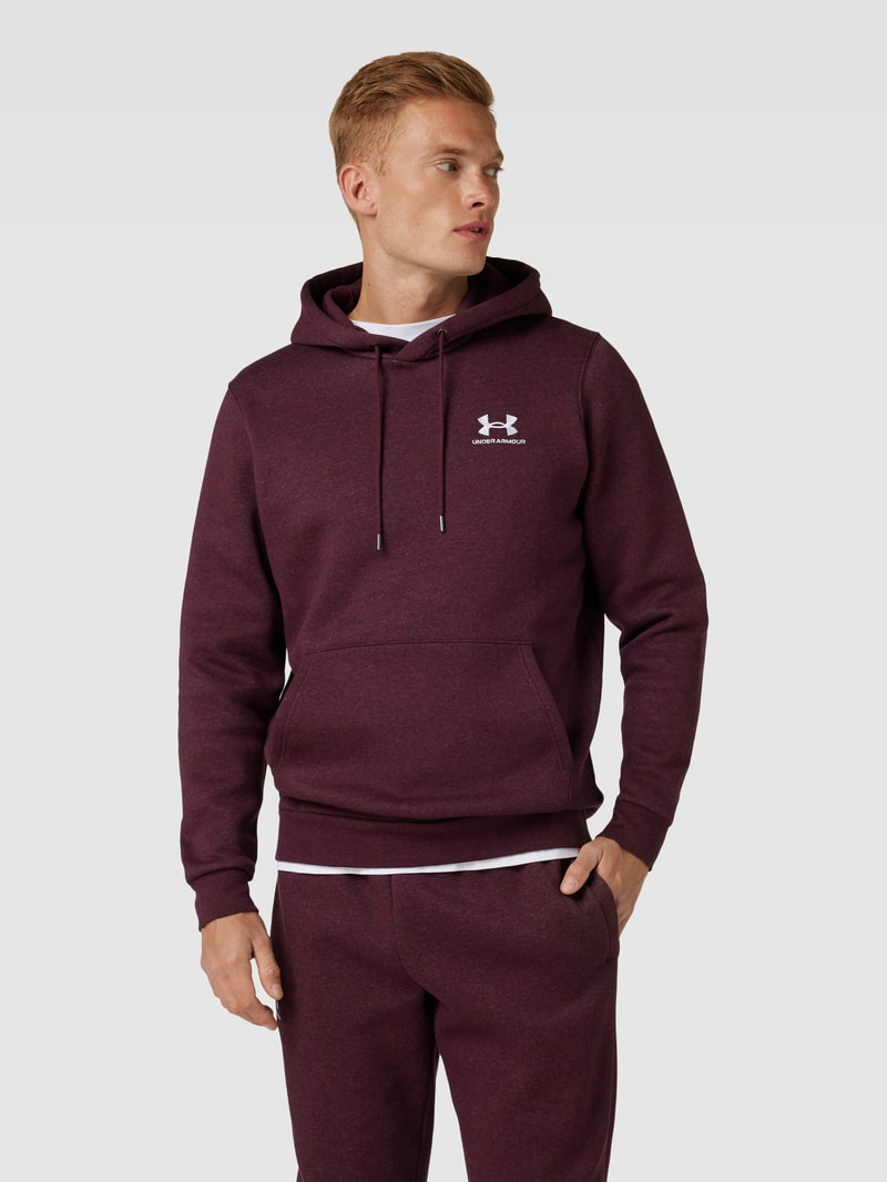 Hoodie mit Känguru-Tasche in bordeaux rot