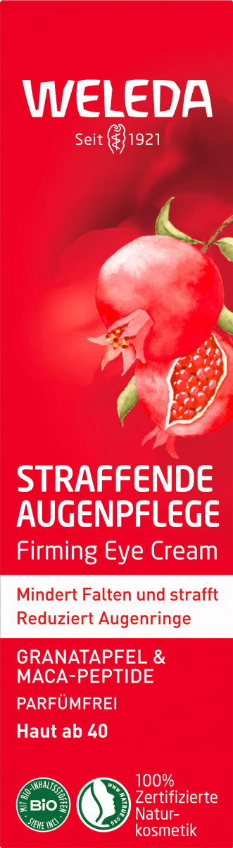 Augencreme straffend Granatapfel & Maca-Peptide, 12 ml