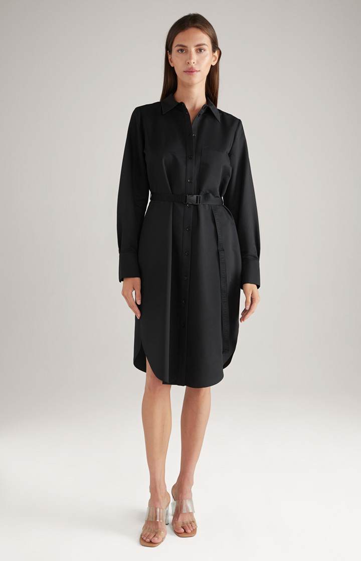 Hemdblusen-Kleid in Schwarz
