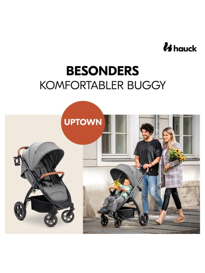 Hauck Buggy & Sportwagen UpTown Black (mit Liegefunktion in grau günstig kaufen onesize