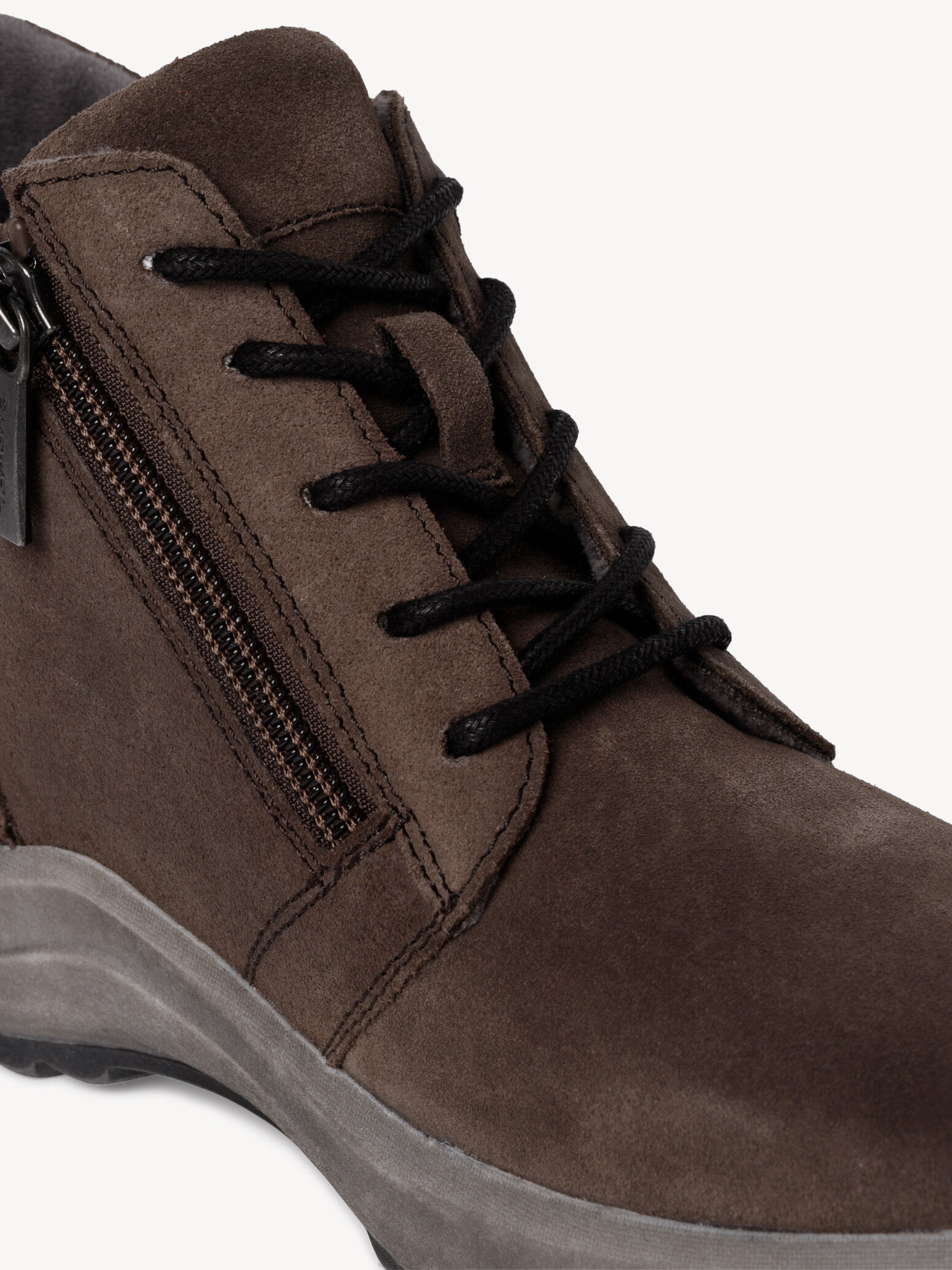 Bottine en cuir - gris