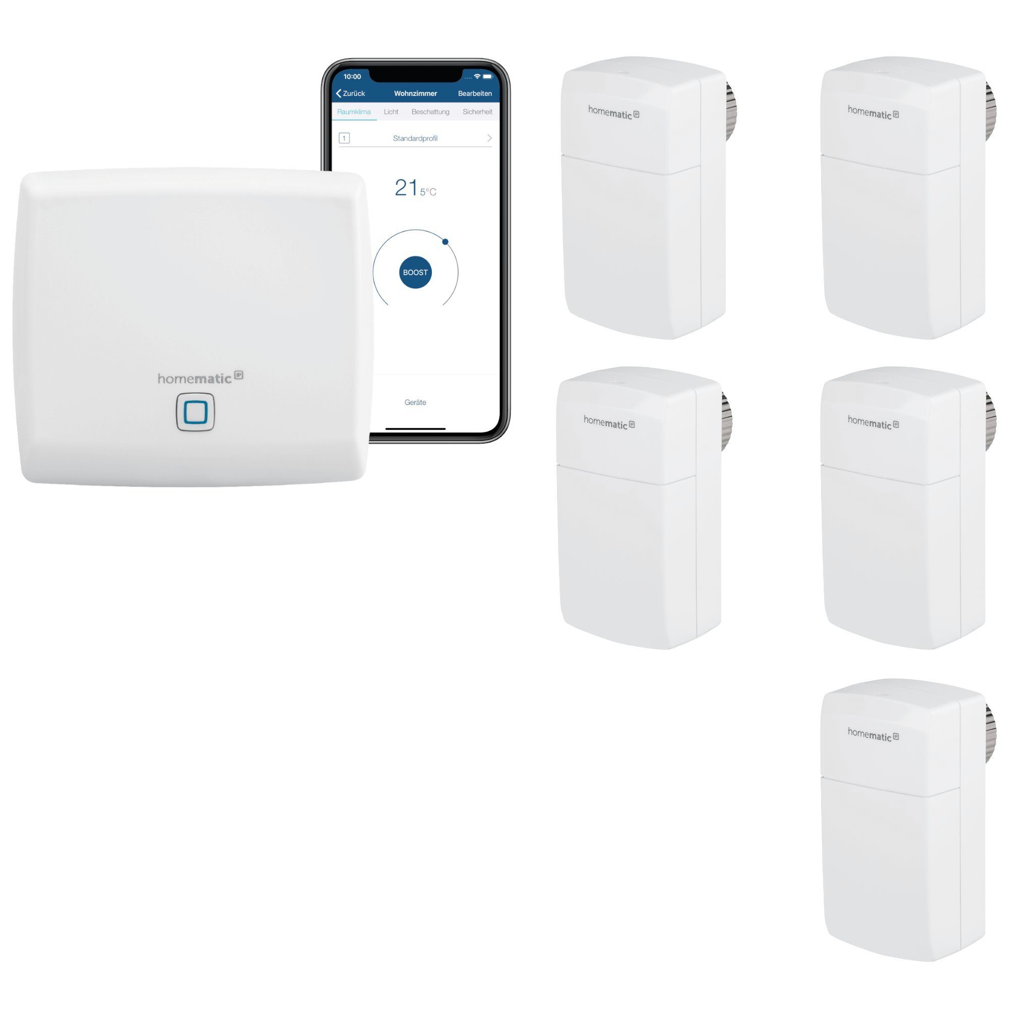 Homematic IP Smart Home Heizungssteuerung - Geeignet für Büros, Arztpraxen etc. Smart-Home Starter-Set