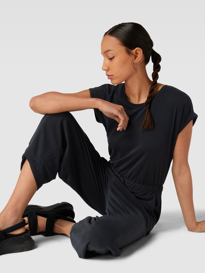 Jumpsuit mit Schlüsselloch-Ausschnitt in anthrazit