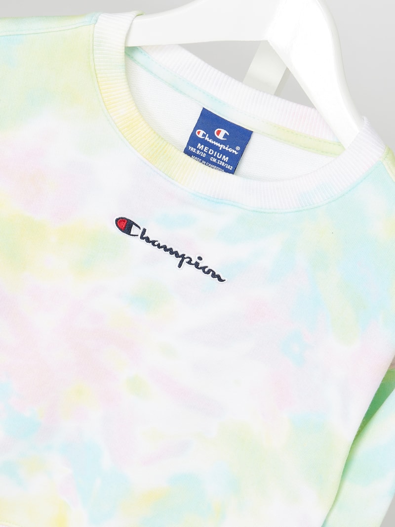 Sweatshirt im Batik-Look in weiß