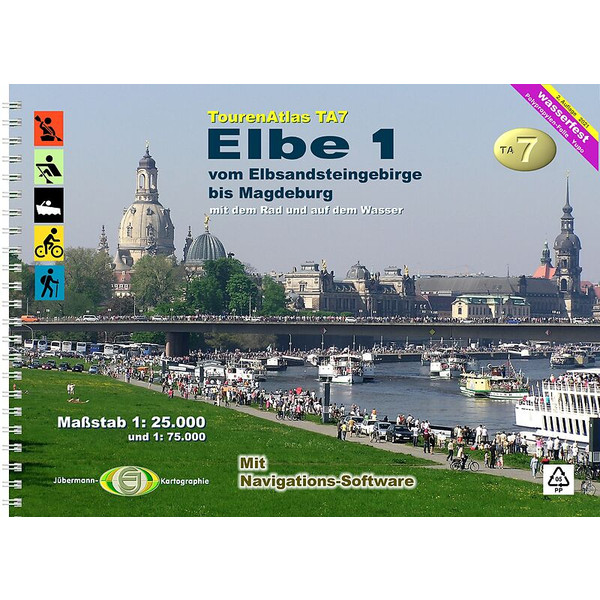 TOURENATLAS TA7 ELBE-1 - Fahrradkarte