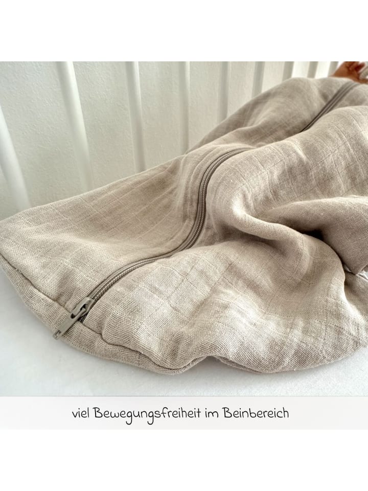 Makian Musselin-Schlafsack - Beige - Gr. 60 cm in beige günstig kaufen
