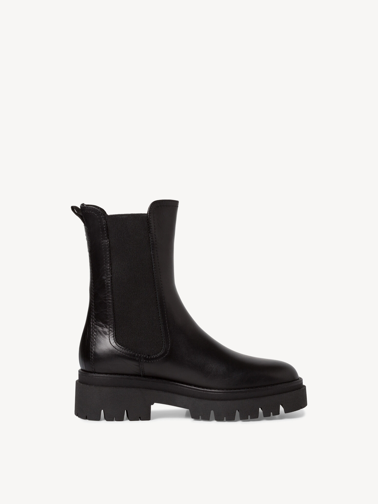 Bottine Chelsea en cuir - noir