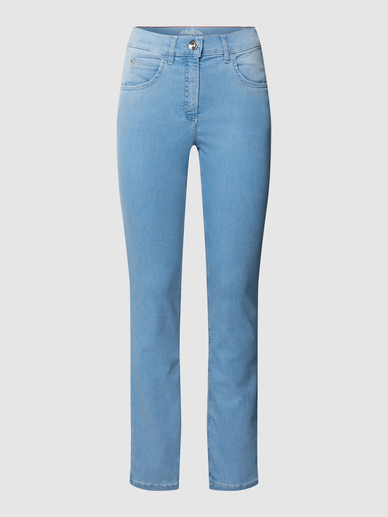 Slim Fit Jeans im 5-Pocket-Design Modell 'TWIGY' in hellblau