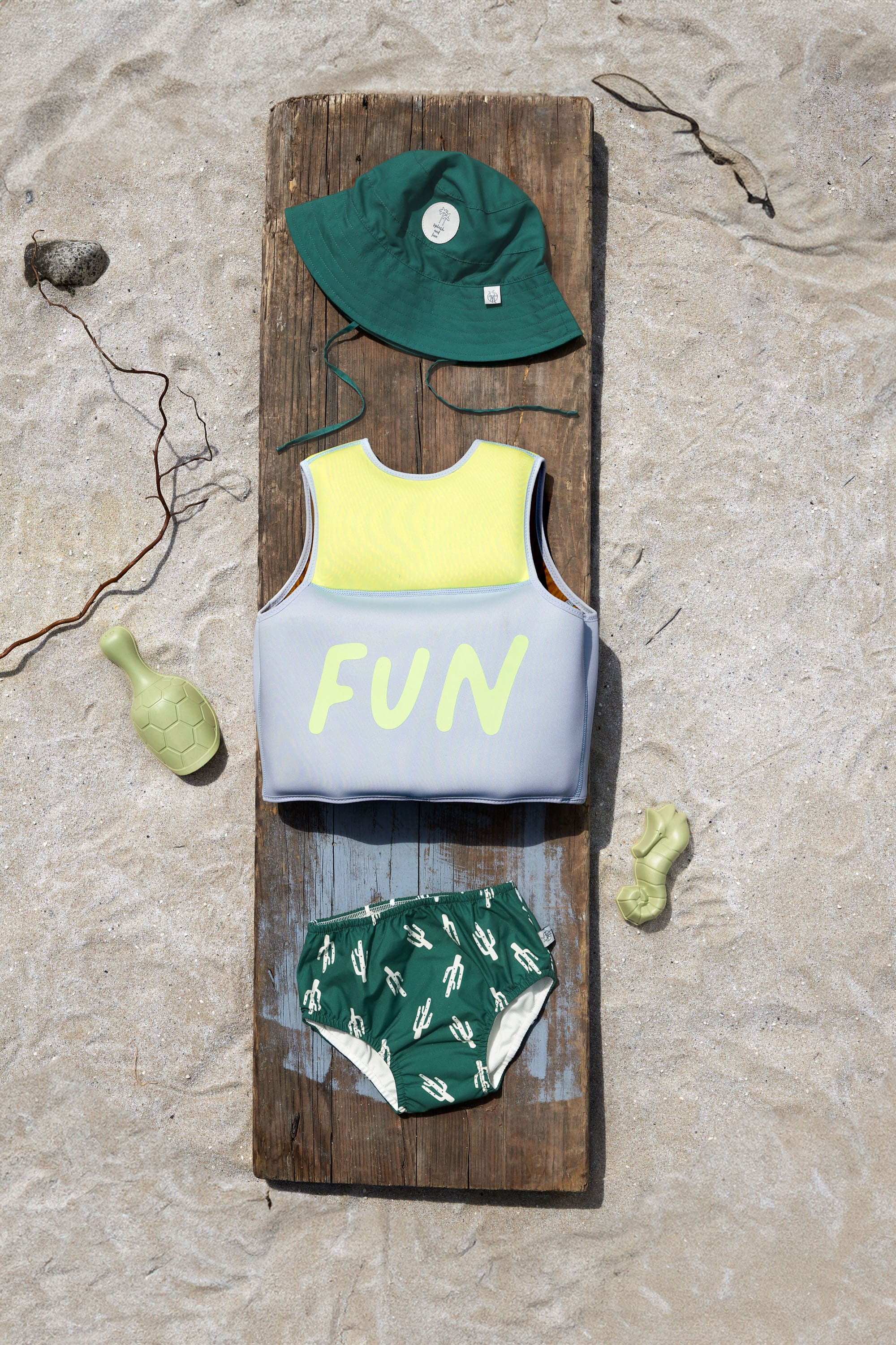 Schwimmlernweste Kinder, Blau Gelb