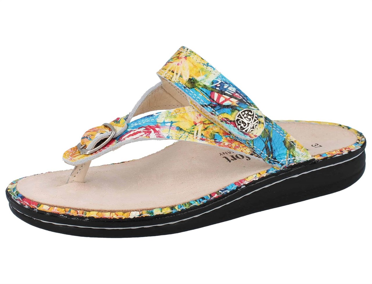 FINN COMFORT Komfort Sandalen gelb Zehensteg