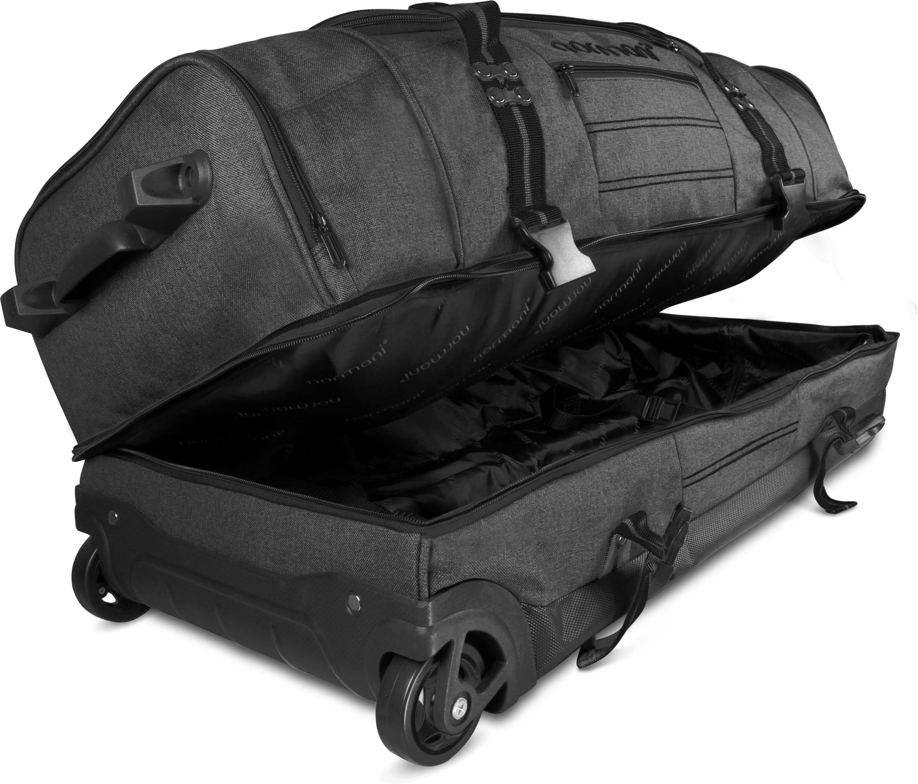 normani Reisetasche Reisetasche 90 l Kompass 90, Trolley mit Rollen und 5 Fächern
