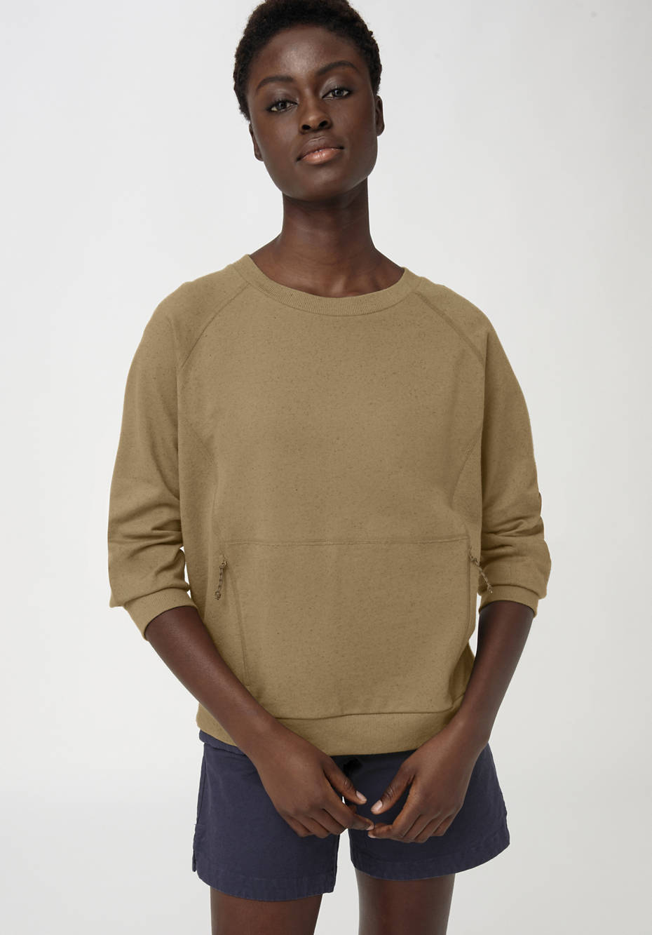 Sweatshirt aus Bio-Baumwolle mit Hanf und Schurwolle