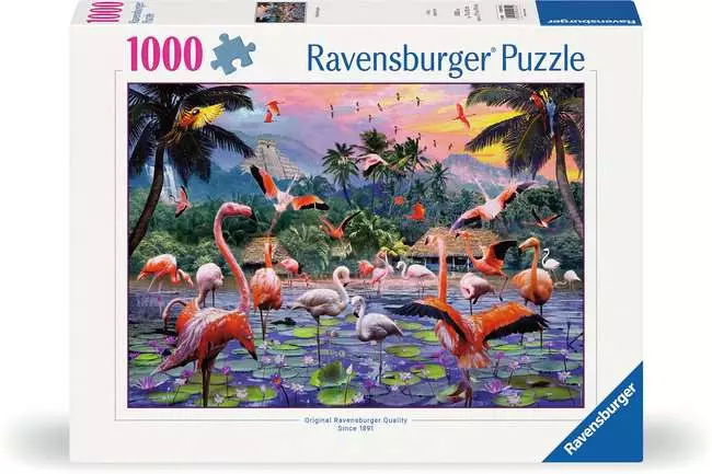 Puzzle 1000 Teile - Pinke Flamingos