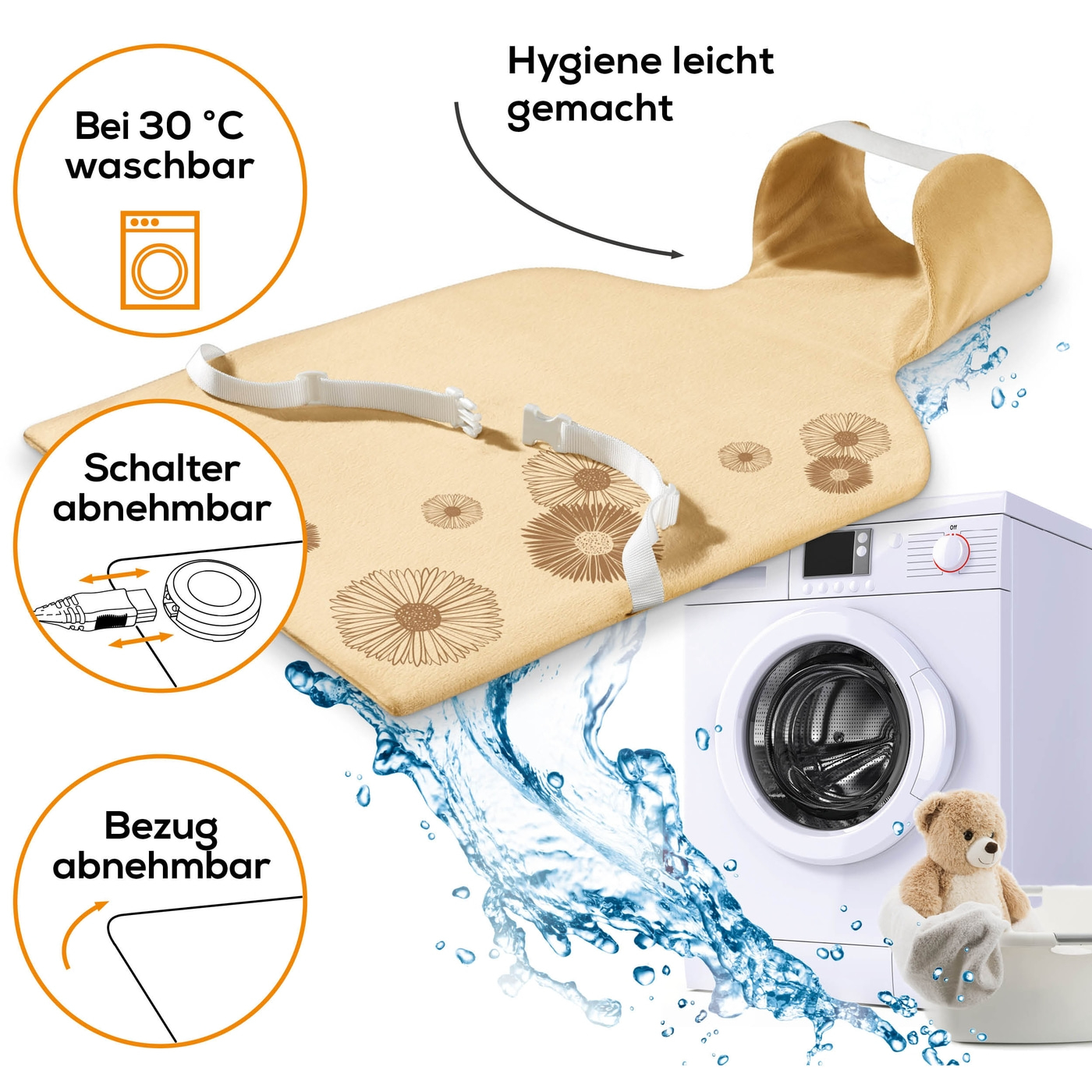 Beurer Rücken-/Nacken-Heizkissen HK 58 Cosy-Heizkissen für Nacken & Rücken mit praktischer Befestigung