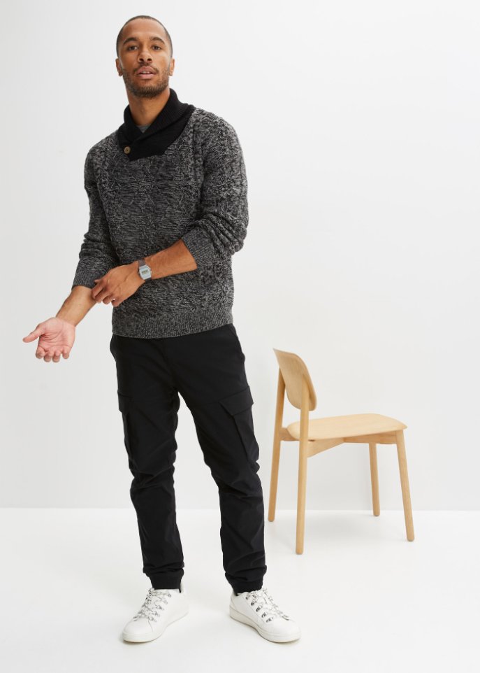 Pullover mit Schalkragen